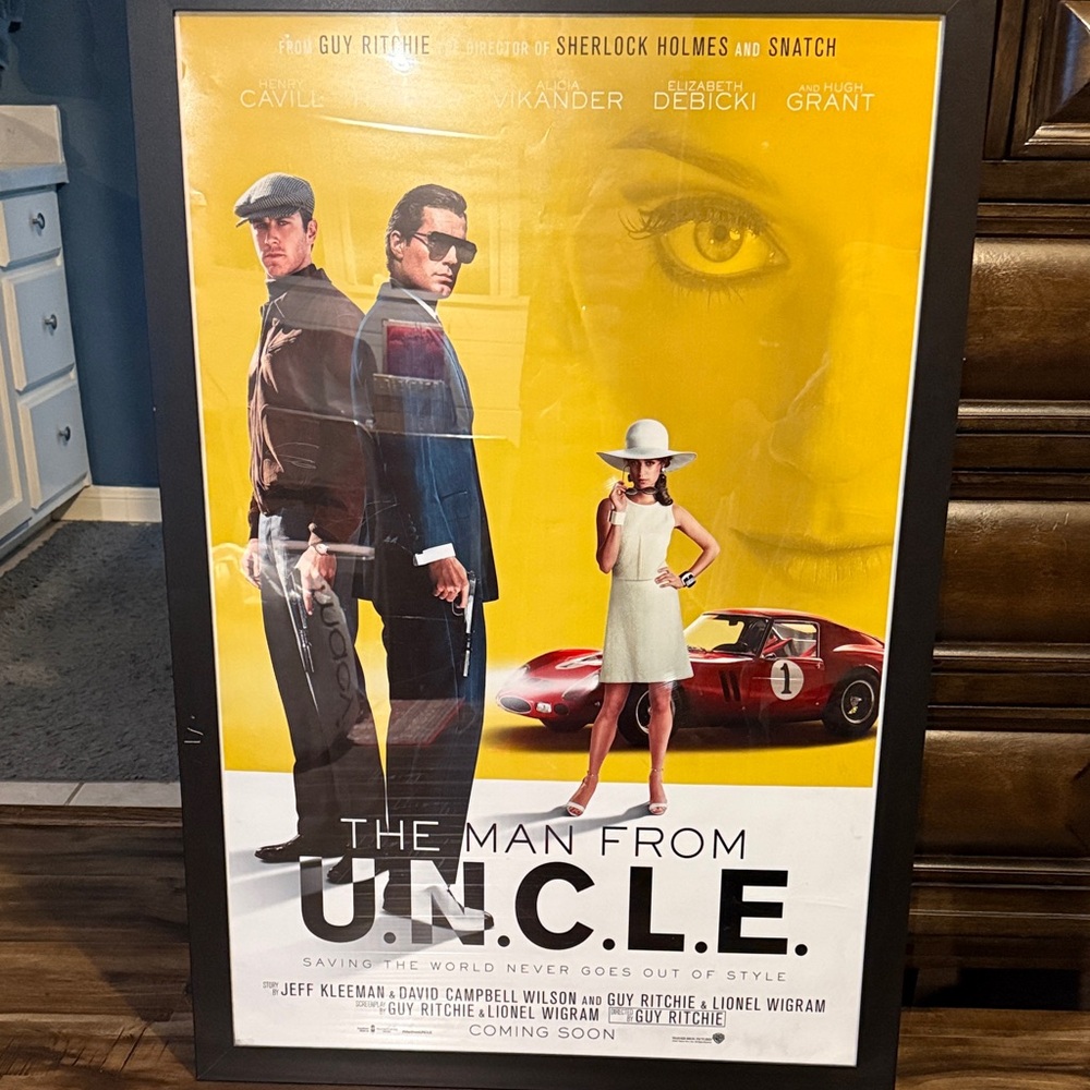 The Man from U.N.C.L.E. Yellow and Black Art Poster